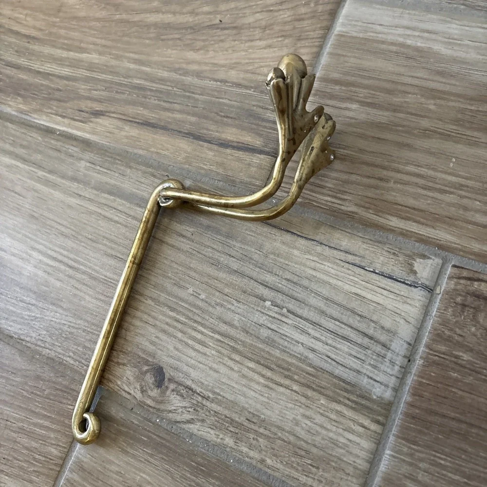 Brass‎ Anthroprologie Claudia Roll Holder Unique Bathroom Hardware 4d